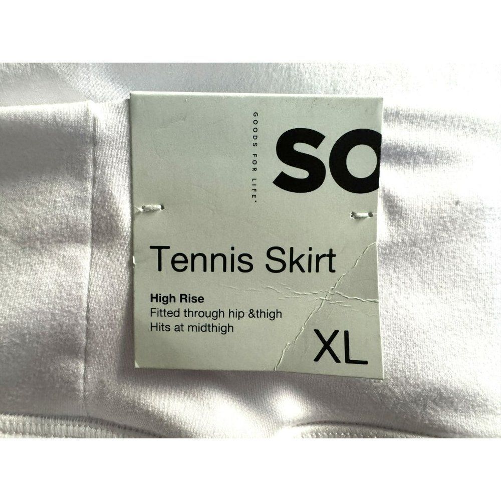 Modern White Jersey So Sporty Tennis Skort Sz XL Pull On Wide Waistband NEW - Picture 7 of 7
